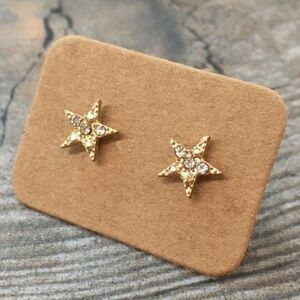 Dainty Tiny Star Earrings Gold